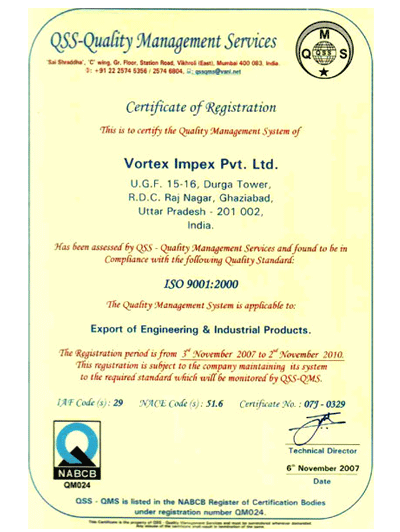 Quality Certificate